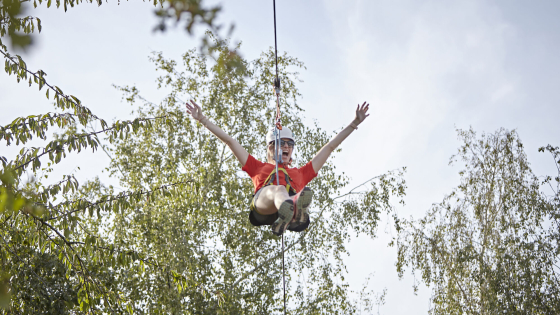 Vrouw aan death ride in Geestige Put