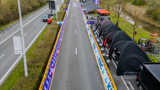 Verbindingsweg tijdens Dwars door Vlaanderen